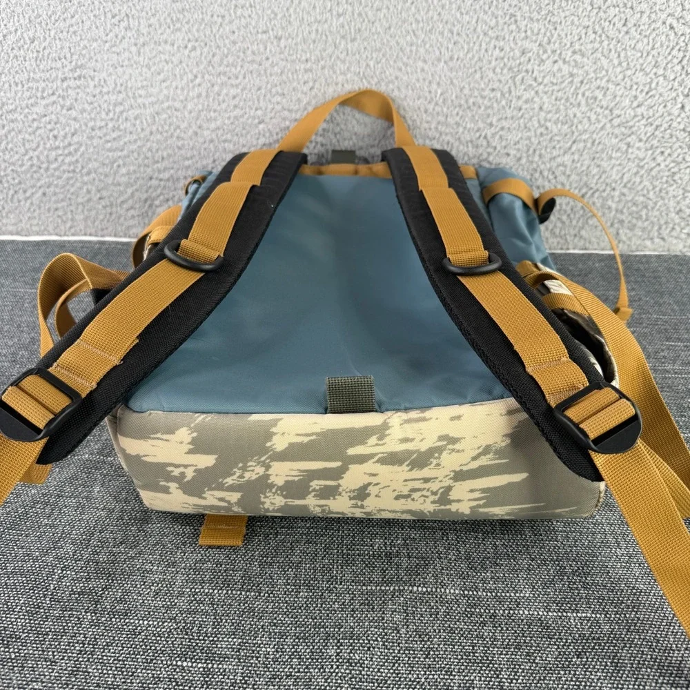 Topo Designs Rover Pack Backpack Unisex Blue Tan Camo Canvas Laptop Bag